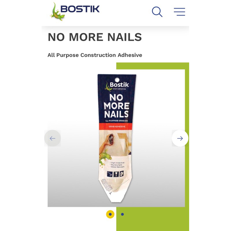 bostik NO MORE NAILS 30G all purpose grab adhesive Shopee Philippines