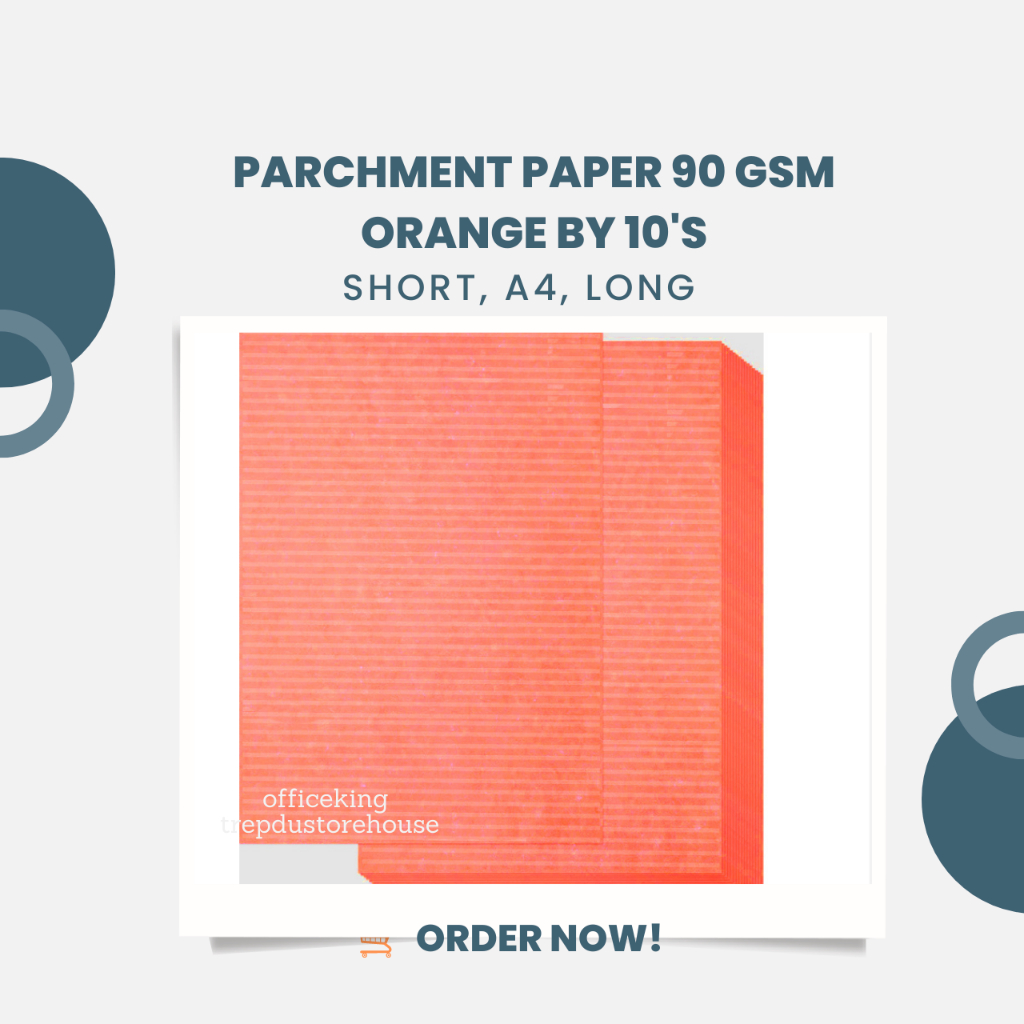 Parchment Paper Orange 90gsm 10 sheets per pack | Shopee Philippines