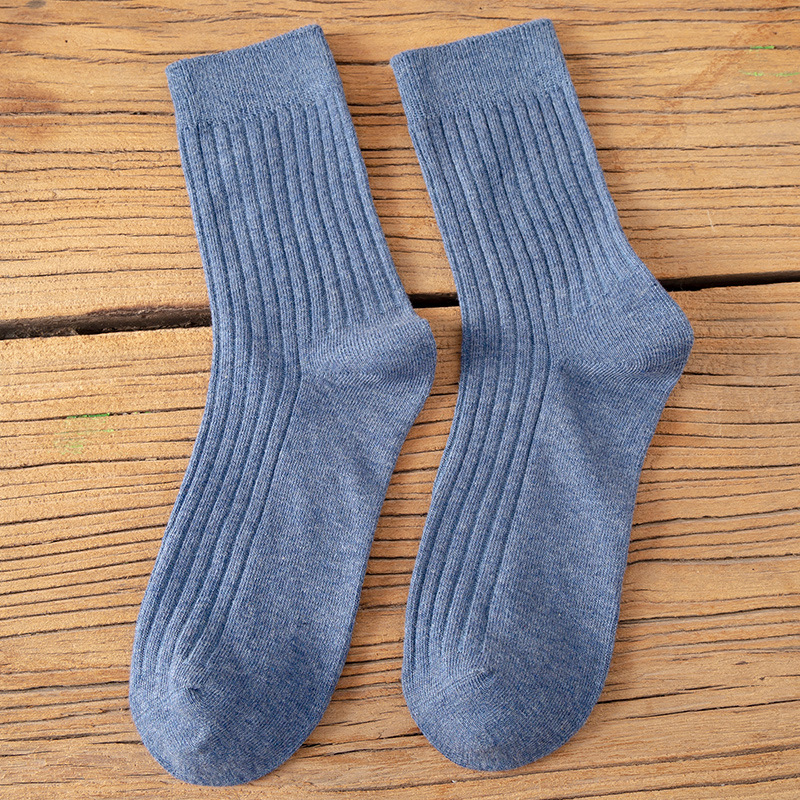 Men's Socks classic saushes strip middle tube men's socks wild solid