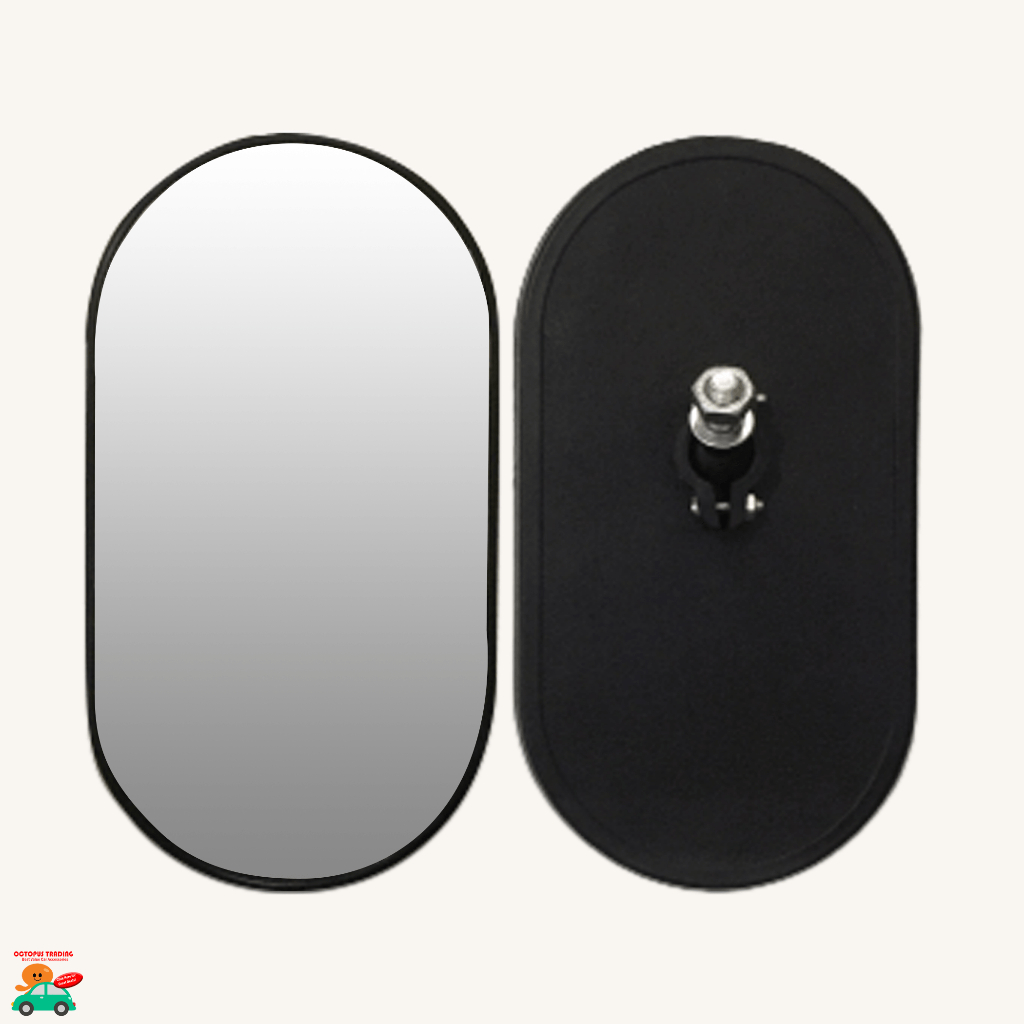 Universal side mirror SM236 2pcs. (SET) 8"x4.2" Black / Gray Shopee