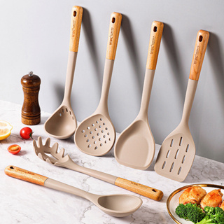 Kitchen Cooking Utensils Set, 24 Pcs Non-stick Silicone Cooking Kitchen  Utensils Spatula Set With Holder, Wooden Handle Heat Resistant Silicone  Kitche