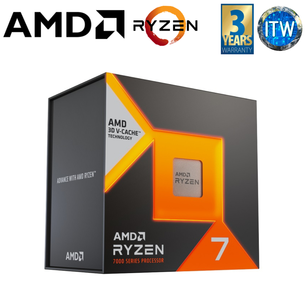 ITW AMD Ryzen 7 7800X3D 8Core, 16Thread, 4.2Ghz Base up to 5.0GHz