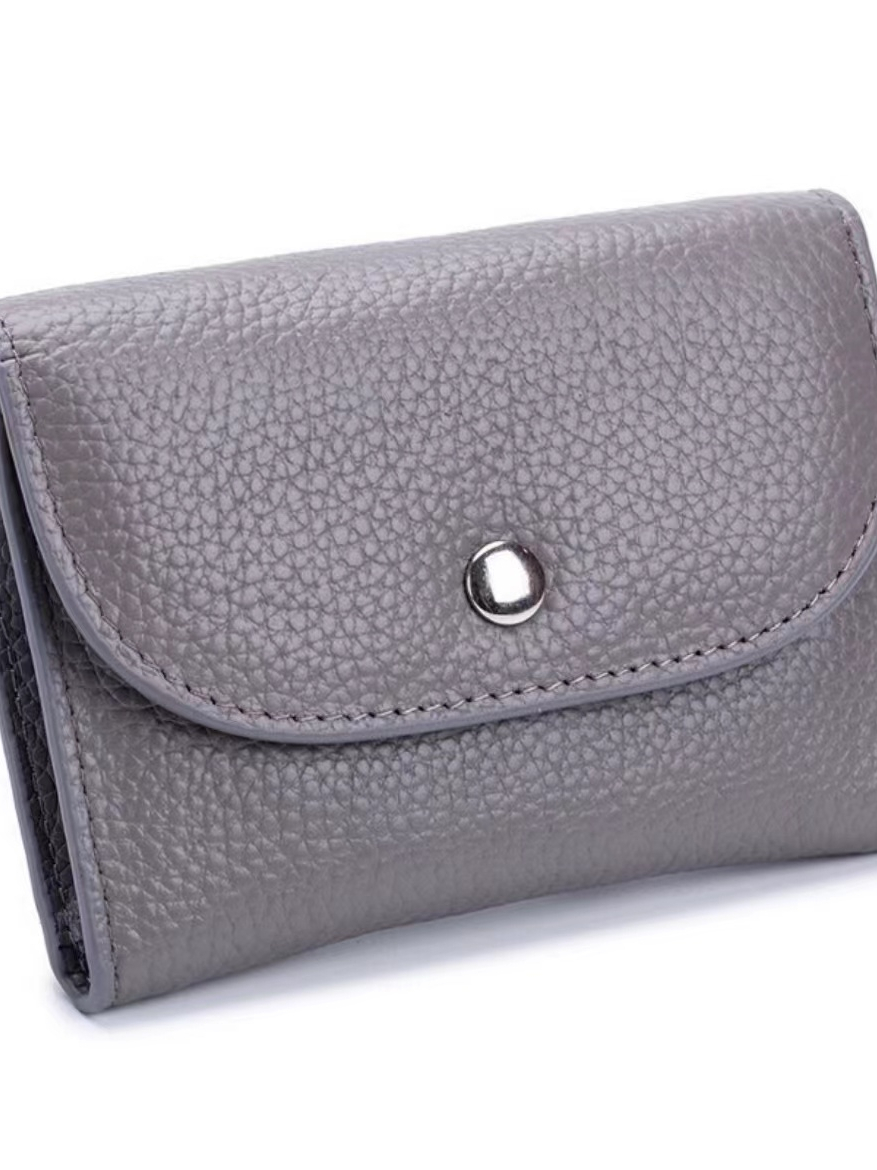 X-JEANN Simple Cowhide Leather Coin Purse Wallet Sale Practical Card ...