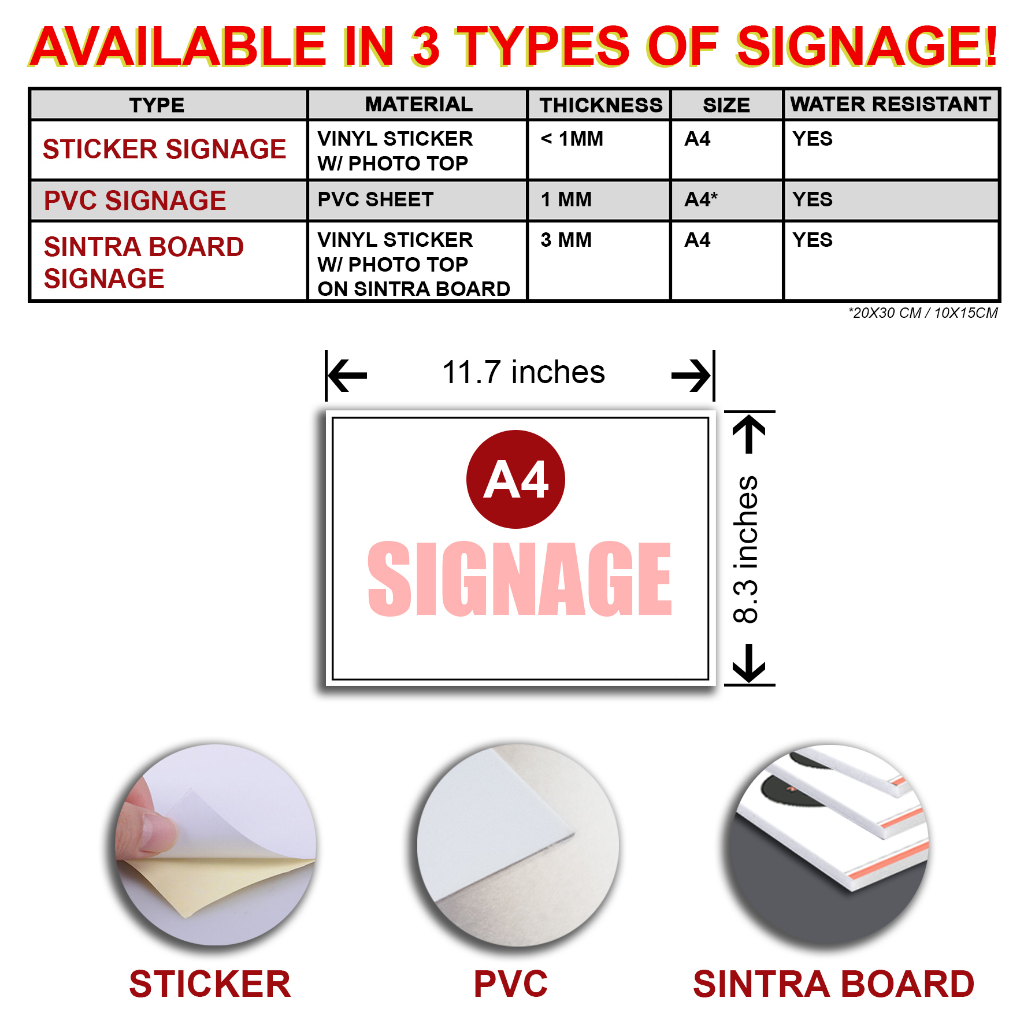 Dispose Trash Properly - Signage Sticker PVC Sintra Board - A4 Size ...