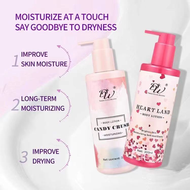 Set of 3pcs Candy Crush Body Lotion High Quality Perfume Flavor Moisturizing Body Lotion Whitening