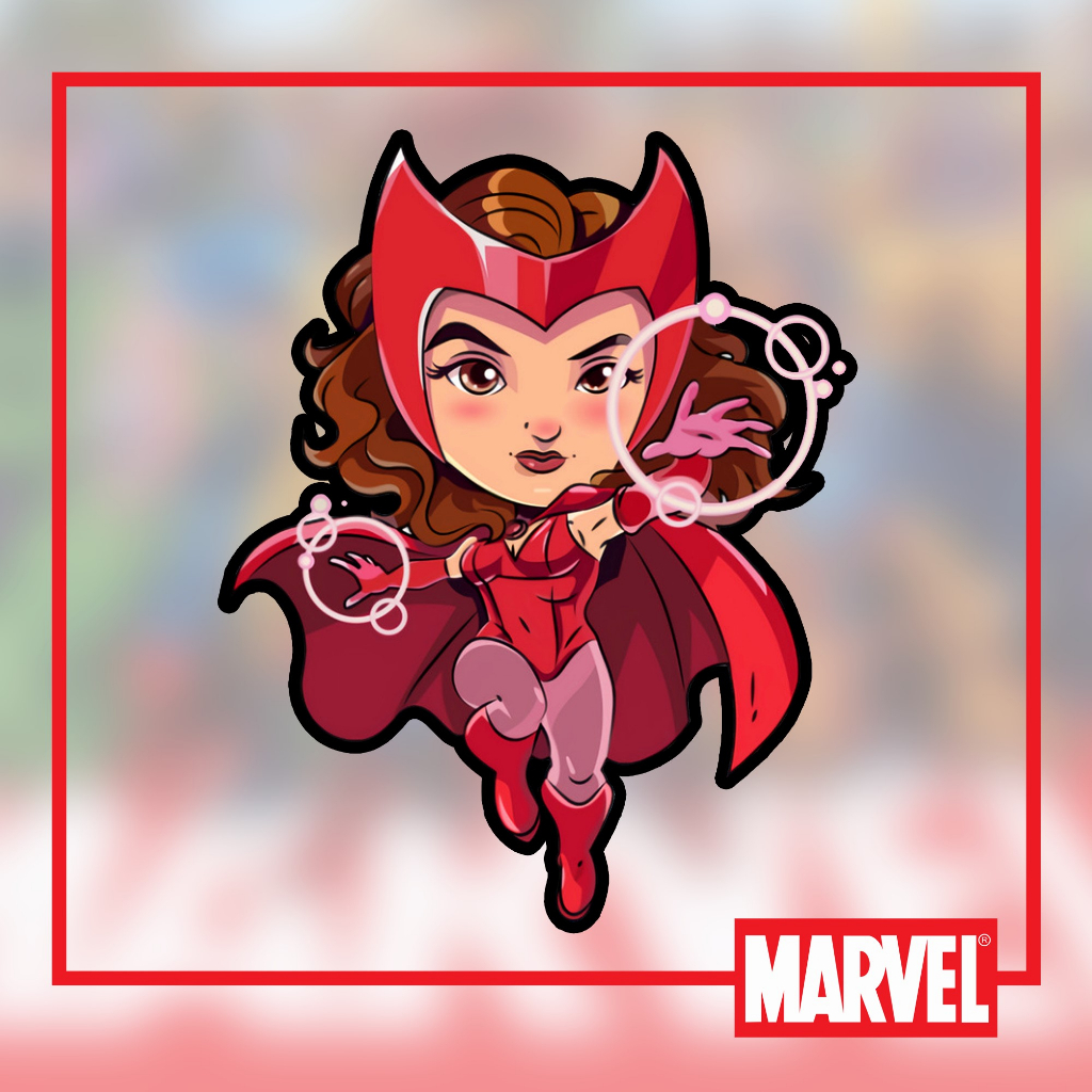 Chibi Scarlet Witch | Marvel | Vinyl Sticker | Waterproof | Shopee ...