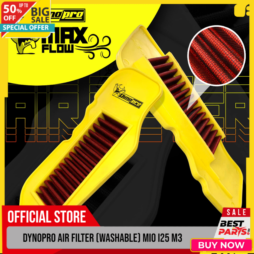 DYNOPRO MAX FLOW Air Filter for MIO I 125 / M3 (Washable) High Performance Shopee Philippines