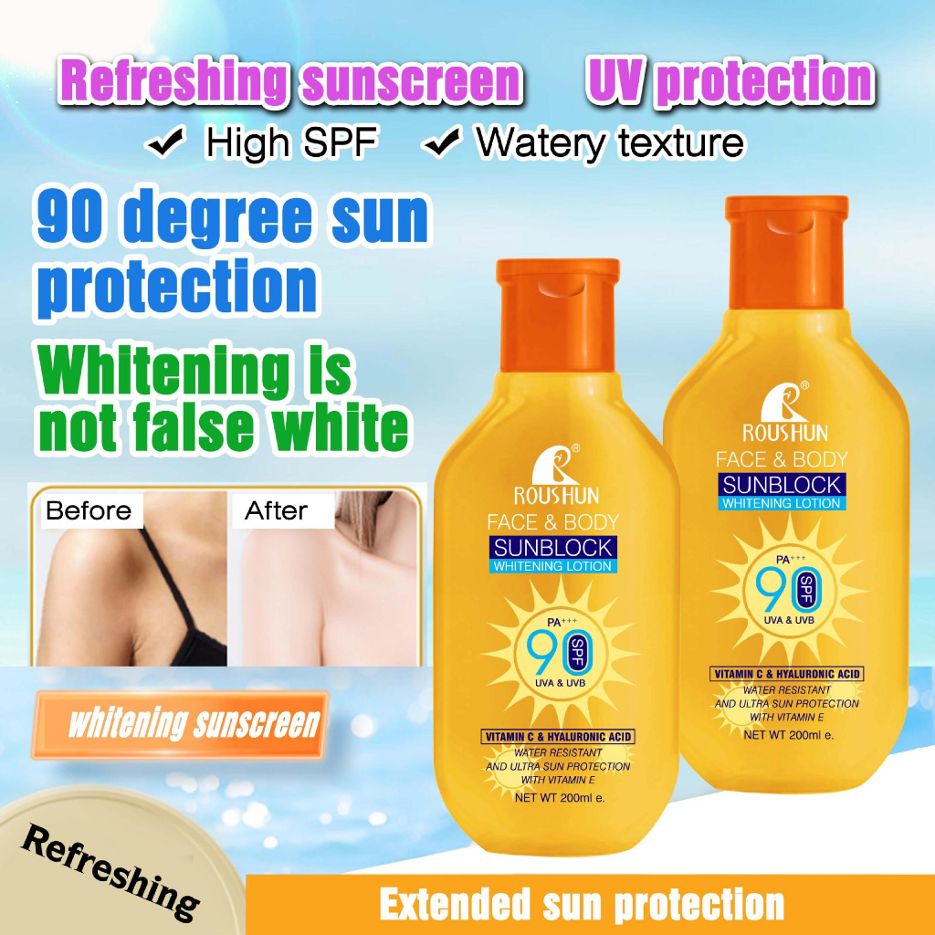 Devnen Spf90 Sunscreen Lotion For Face And Body Sunblock Whitening Cream Moisturizing Suncare 3971