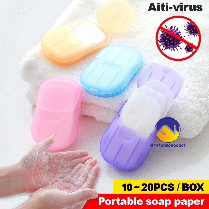 Travel Portable Anti-Bacterial Clean Paper Soap Box | Shopee Philippines