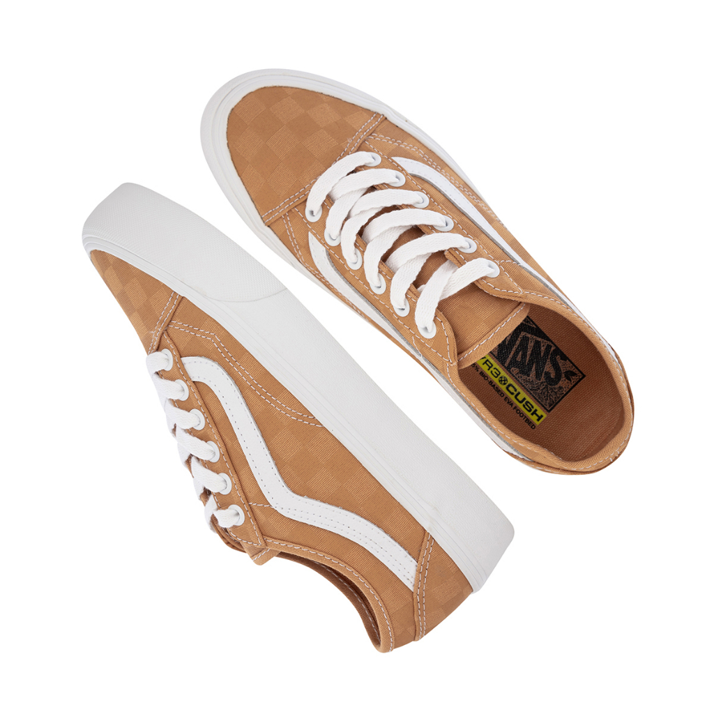 Vans Old Skool Tapered Vr3 Tonal Check Honey Yellow Sneakers For Men Shopee Philippines