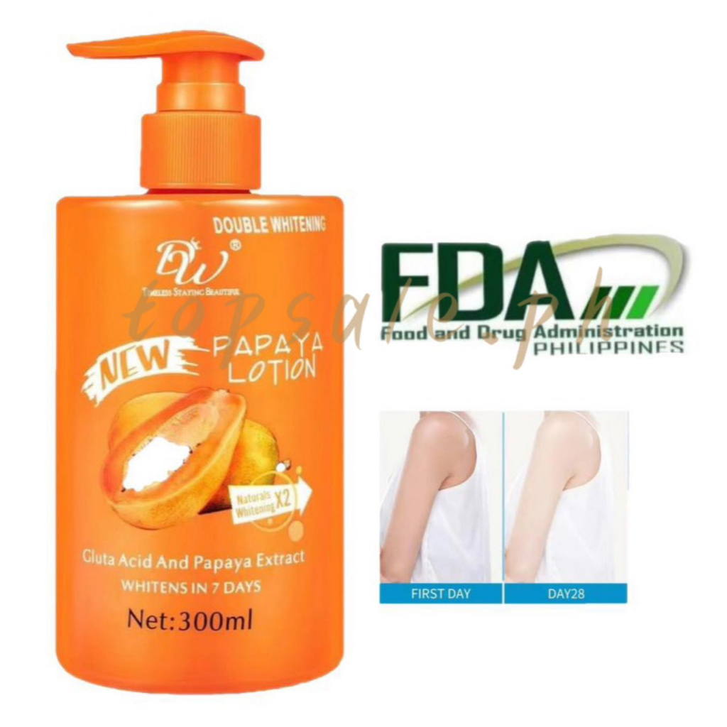 DW Papaya Lotion W/ Gluta Acid And Papaya Extract 300ml Shopee