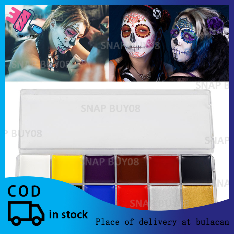 SNAP BUY08 12 color Face Painting Kits for Christmas Halloween Body ...