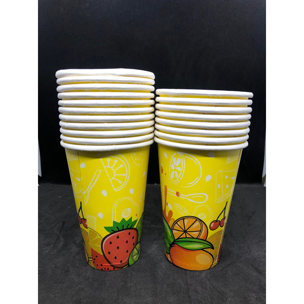 12oz PAPER CUP PRINTED 50 PCS DISPOSABLE CUPS | Assorted Design only ...