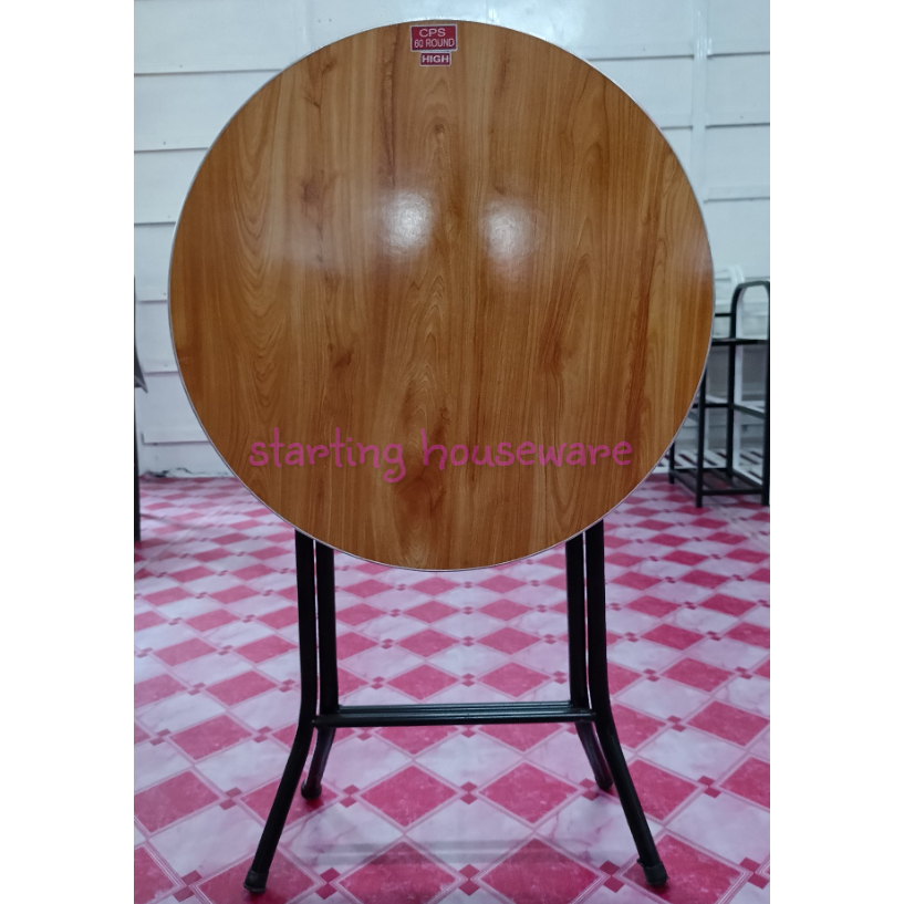 (CPS 60CM HIGH ROUND ) WOOD Folding Table (2PCS per transaction only ...