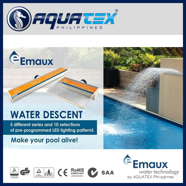 Emaux Pool Water Descent PB series - Water Features - Waterfall 600 mm ...