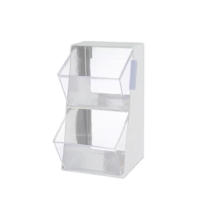 LOCAUPIN 2 Tier Tea Bag Container Condiment Storage Coffee Sachet Organizer Removable Drawers