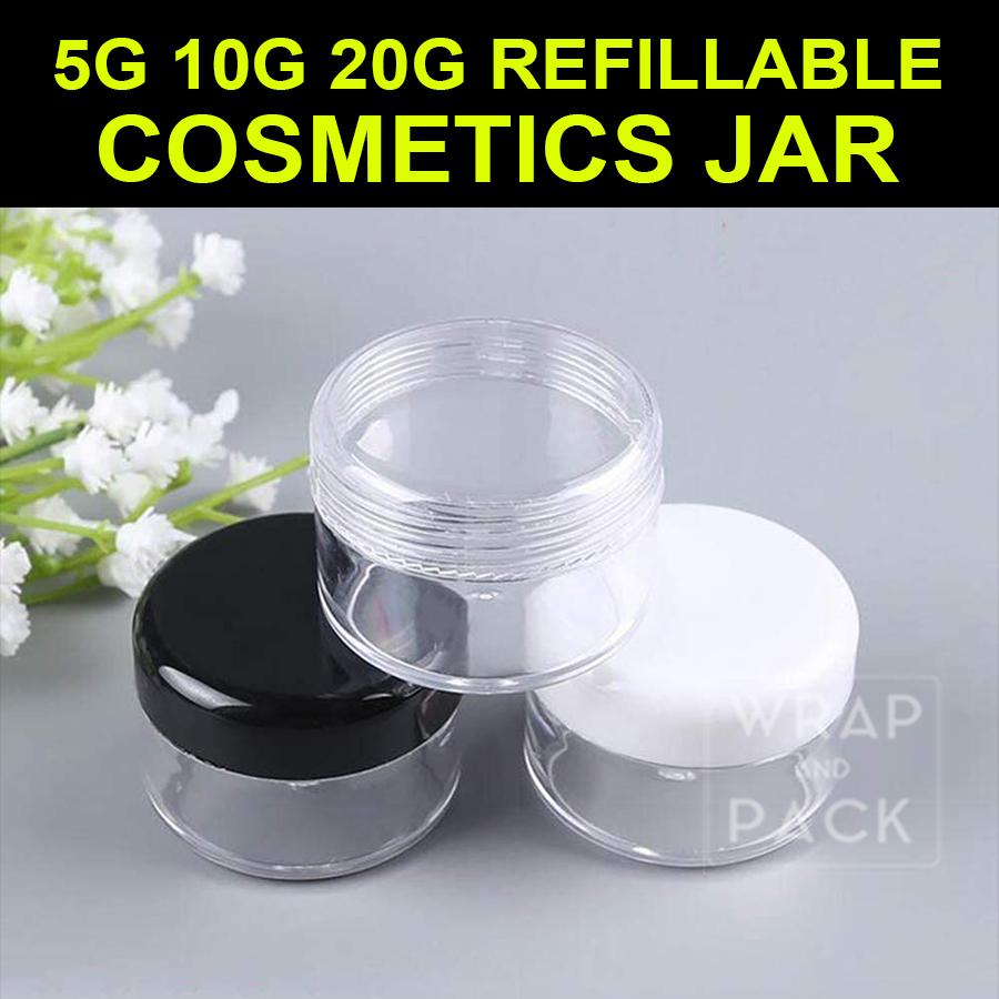 5g 10g 20g Clear Acrylic Makeup Container cream jar tub small round cosmetic container makeup