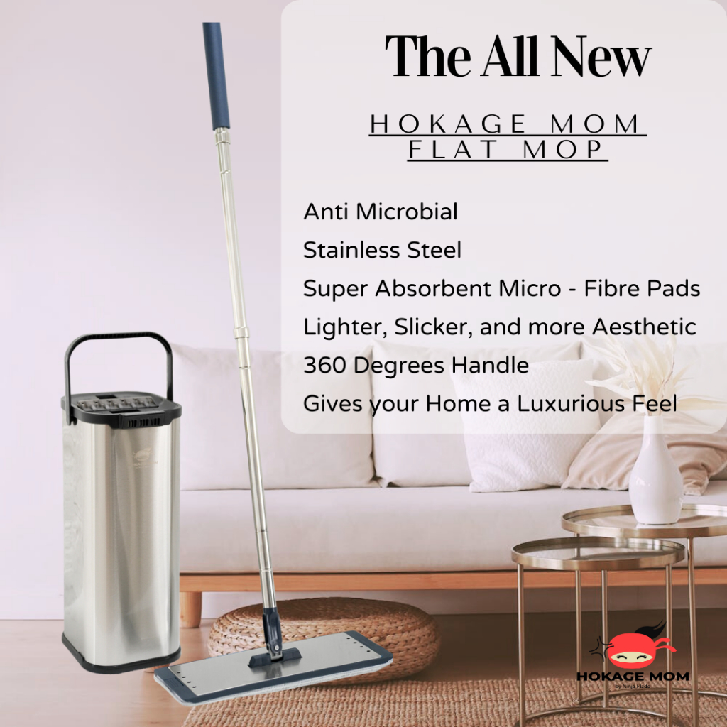 AntiMicrobial Stainless Steel Wet and Dry Flat Mop New! 2023 Series
