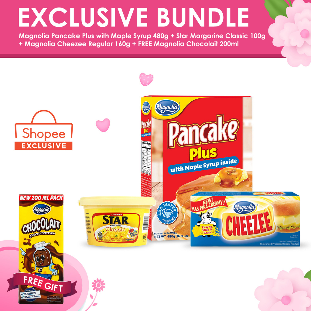 Magnolia Pancake and Waffle Mix 480g + Star Margarine Classic 100g
