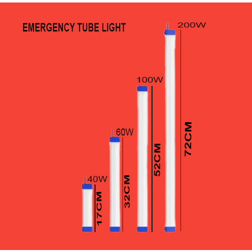 40W, 60W, 100W And 200W USB Rechargeable Emergency Tube Light For ...