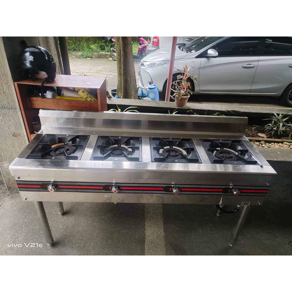 Commercial Gas Burner 4 Burner with Stand (145x50cm) Shopee Philippines