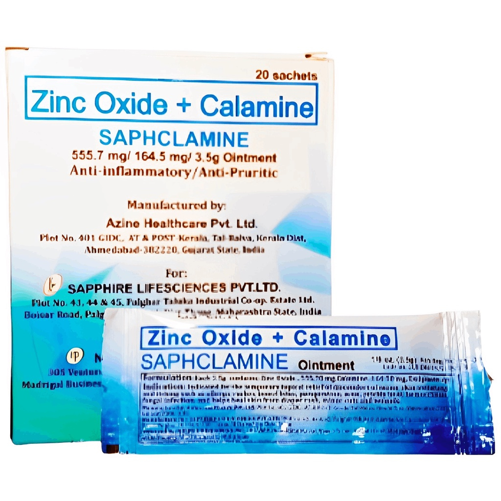 Zinc Oxide + Calamine 3.5g SAPHCLAMINE same with calmoseptine