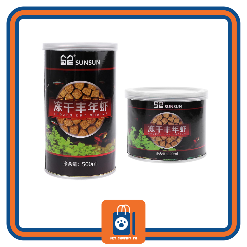 Sunsun Dried Brine Shrimp / Frozen Dry Shrimp (220ml & 500ml) Shopee