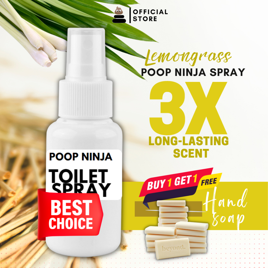 LEMONGRASS Poop Spray Odor Buster Poop Ninja Poo Spray Toilet