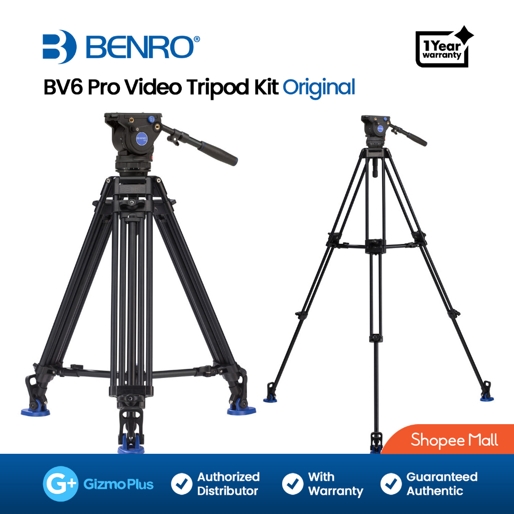 Benro BV6 Pro Video Tripod Kit Aluminum Shopee Philippines
