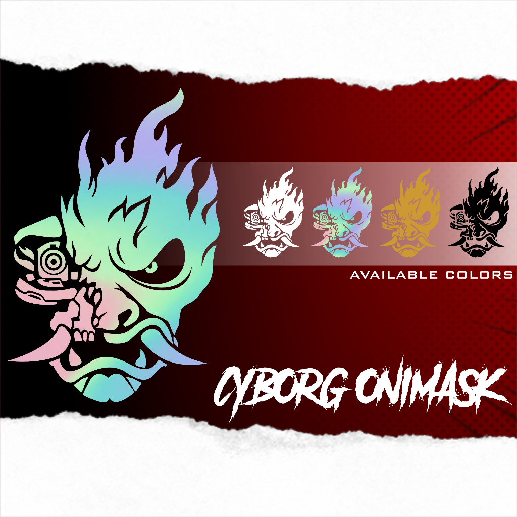 CYBORG ONIMASK decal cutout sticker for car/motorcycle and helmet ...