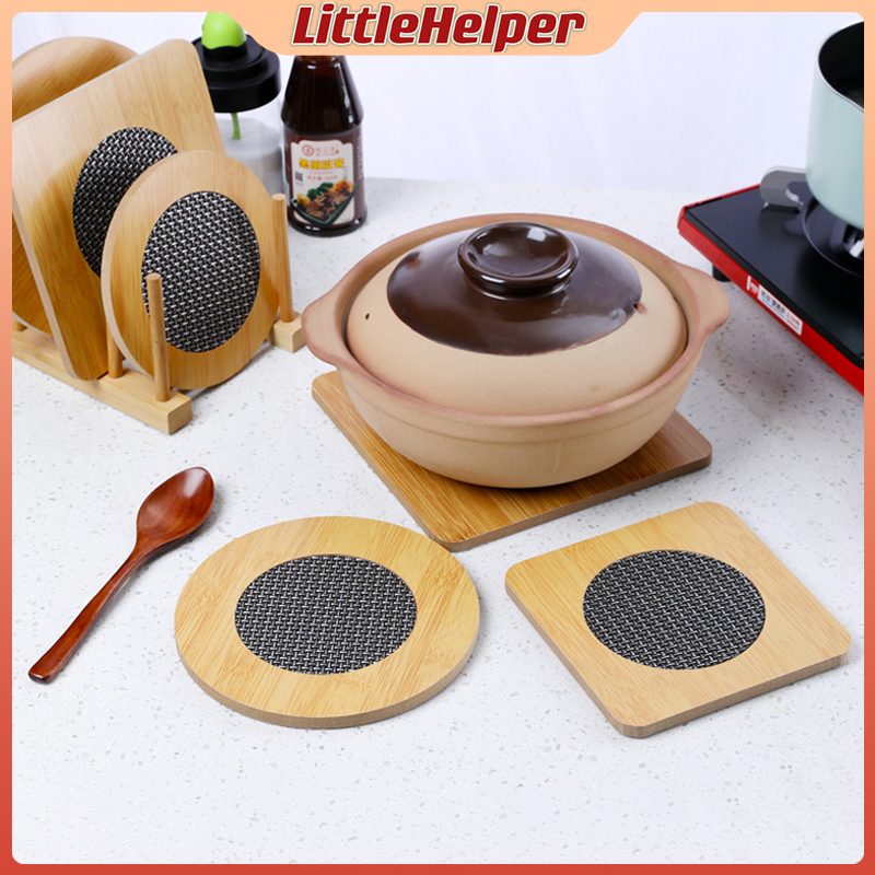 Wooden Heat Insulation Table Mat Kitchen Table Heat Pads Pot Holder