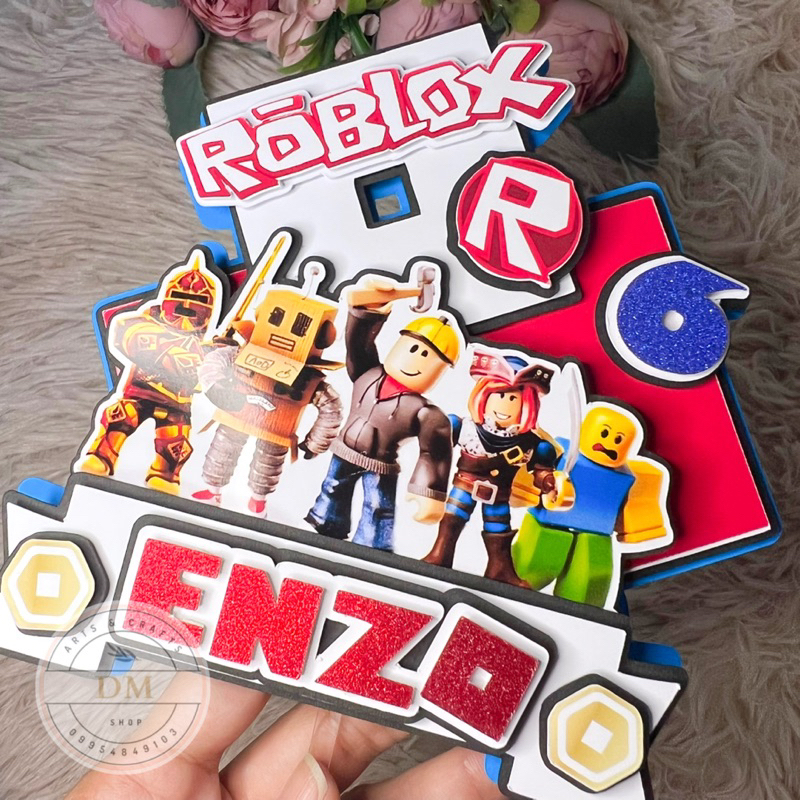 Cake topper ROBLOX👾 . . Pedidos al DM o al Wa Link en nuestro perfil🌈  #caketoppee #roblox @roblox