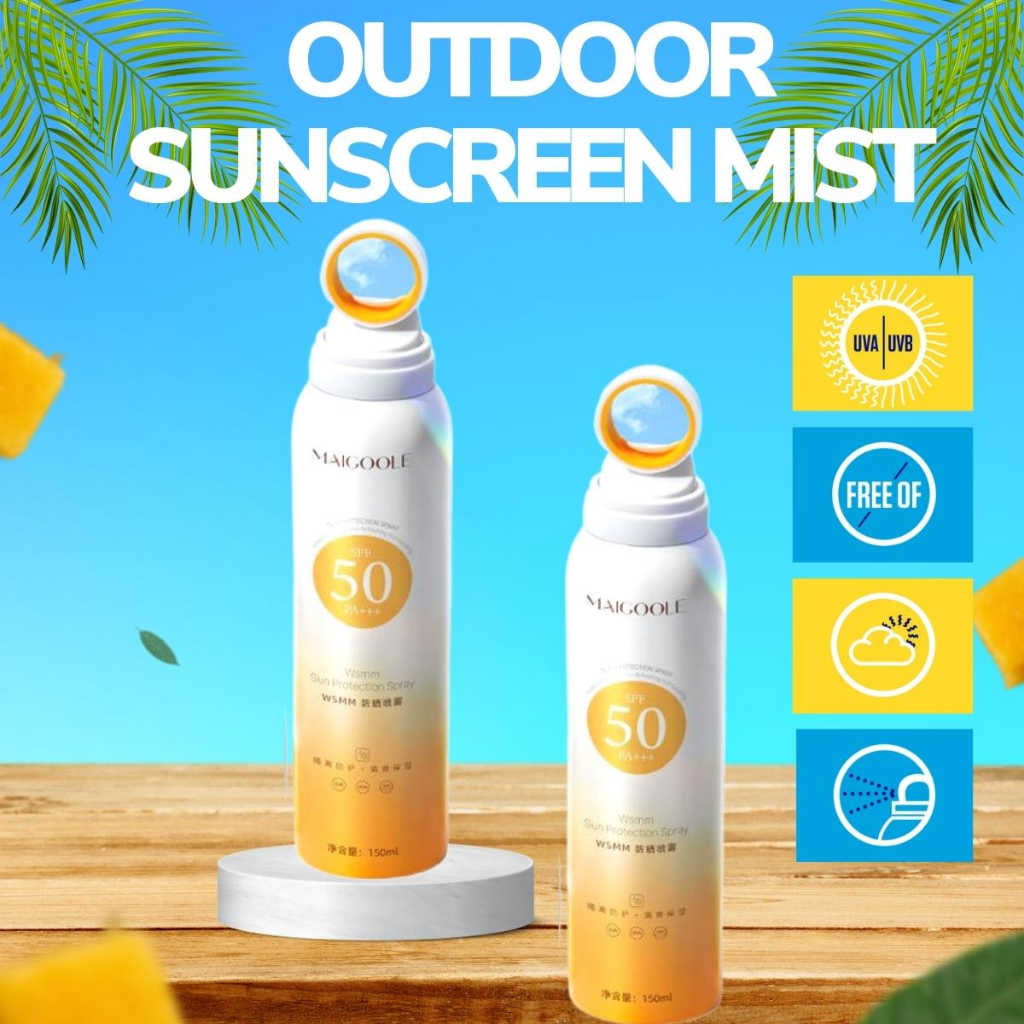 Cerra Outdoor Sunscreen Mist Whitening Sunscreen Spray Korean Spf50 Pa 