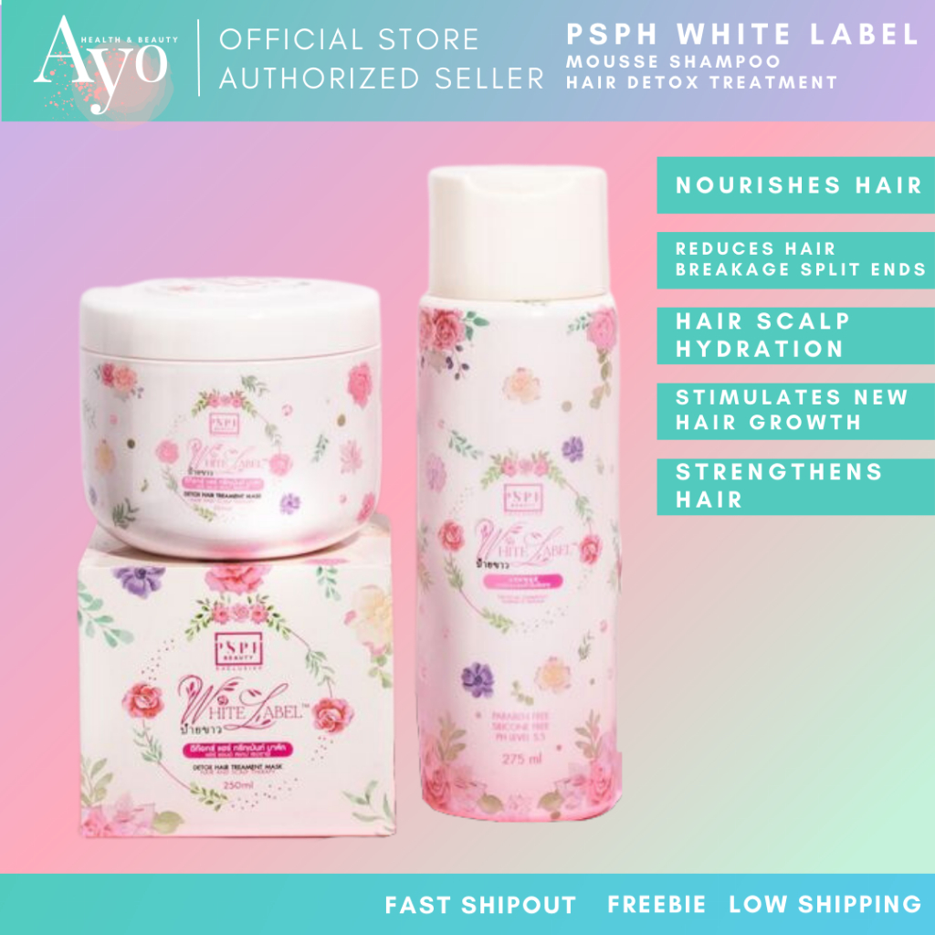 PSPH White Label Mousse Hair Shampoo & Detox Hair Treatment Mask ...