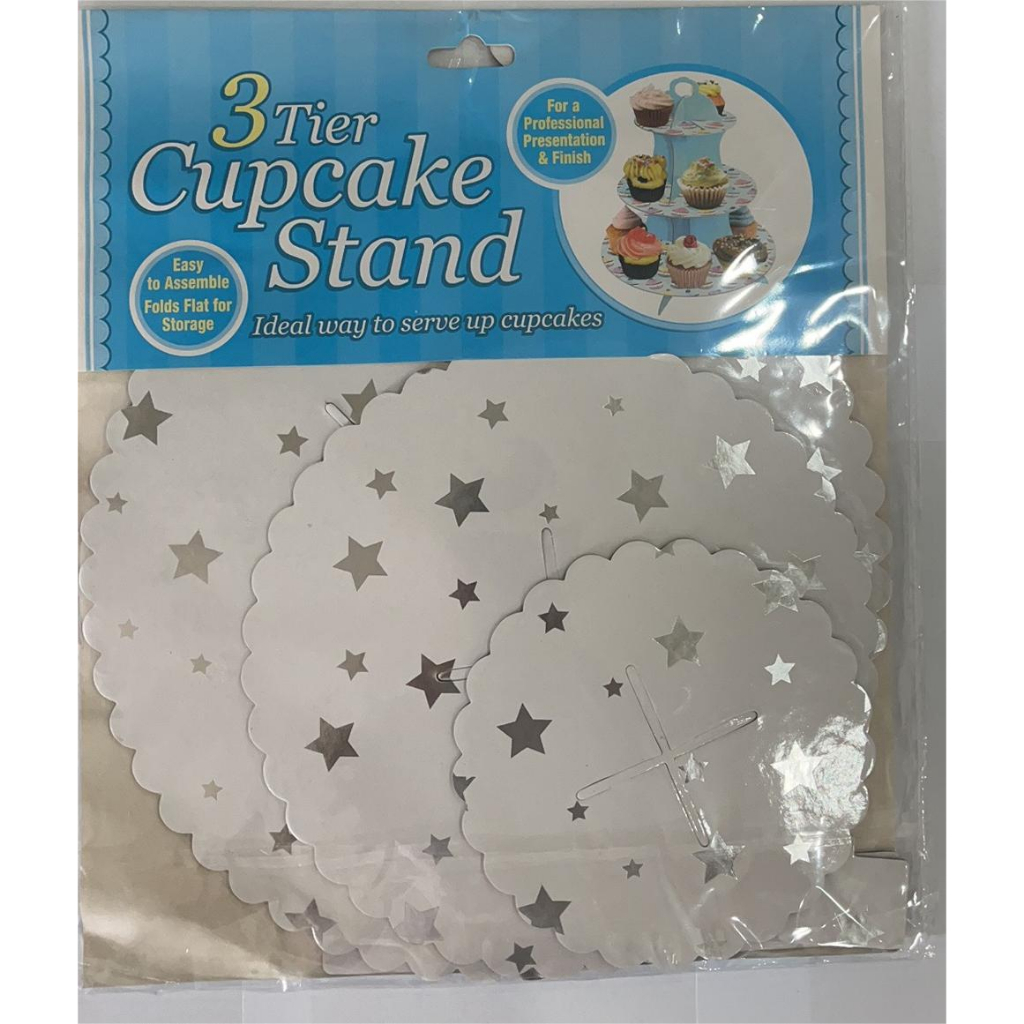 Anime Theme 3-Tier Cupcake Stand Set (2 Pack) - Tiered Serving Tray For Birthday Parties, Baby Showers, Weddings