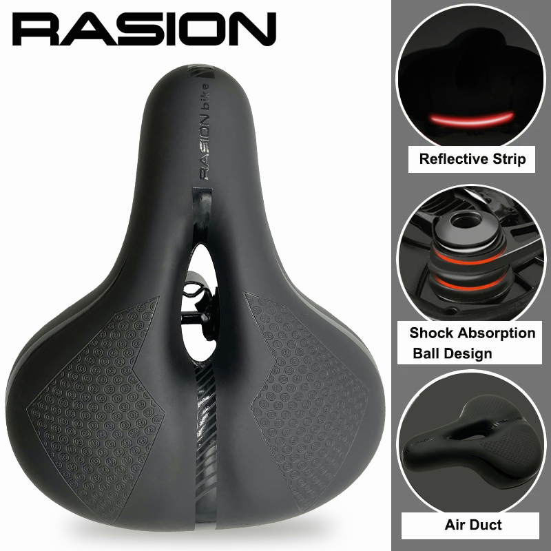 Bike Saddle For Mtb Comfortable Bike Seat Shock Absorption Wide Seat