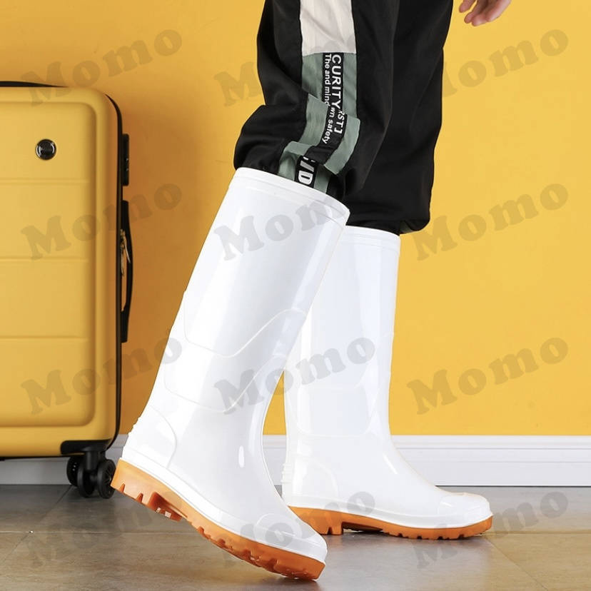 white rain boots for men heavy duty bota for man rain boots for women high cut rain shoes raincoat Shopee Philippines