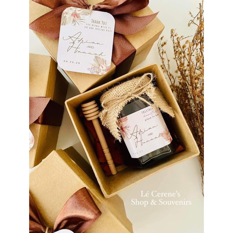 SOUVENIRS/GIFT SET BOX /190ML GLASS JAR GIVEAWAYS | Shopee Philippines
