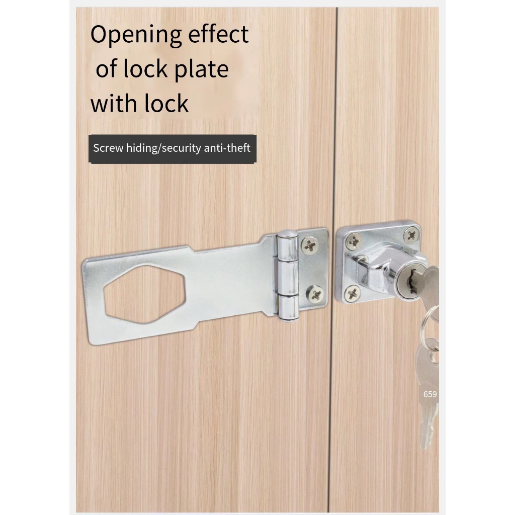 304 Stainless Steel Door Lock Locker lock Latch with lock Door buckle ...