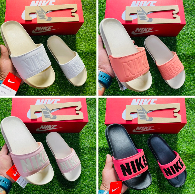 nike slides women red