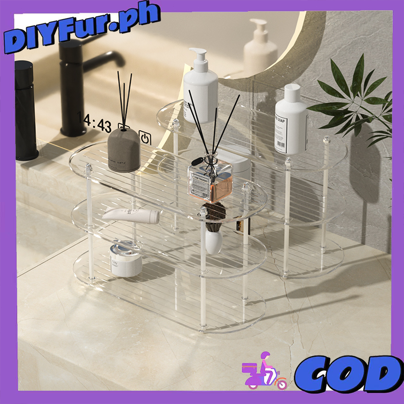 COD 2/3 Tier Makeup Nail Polish Display Stand Storage Rack Cosmetic ...
