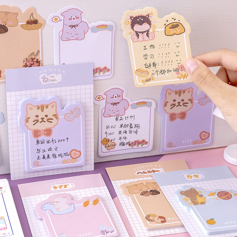 Sticky notes cartoon girl memorandum message with sticky notes Office ...