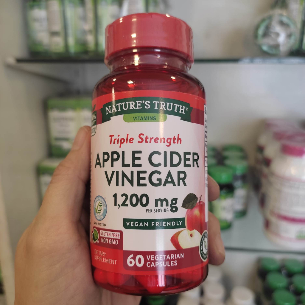 Natures Truth Vitamins Triple Strength Apple Cider Vinegar 1200mg 60 Caplets 072025 Shopee 9223