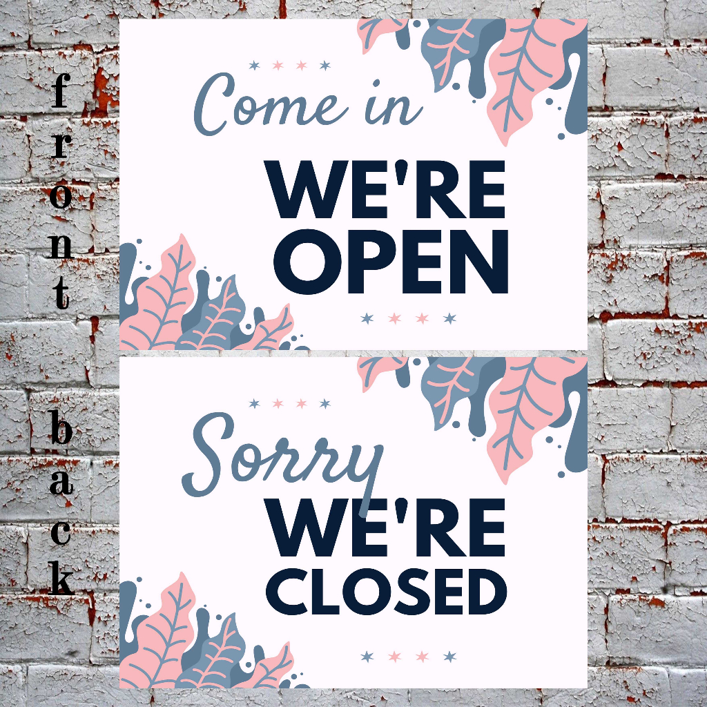 Open Closed Signage Laminated A4 size | Shopee Philippines