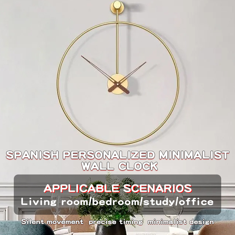 Spot】Light luxury simple clock wall decoration home living room bedroom