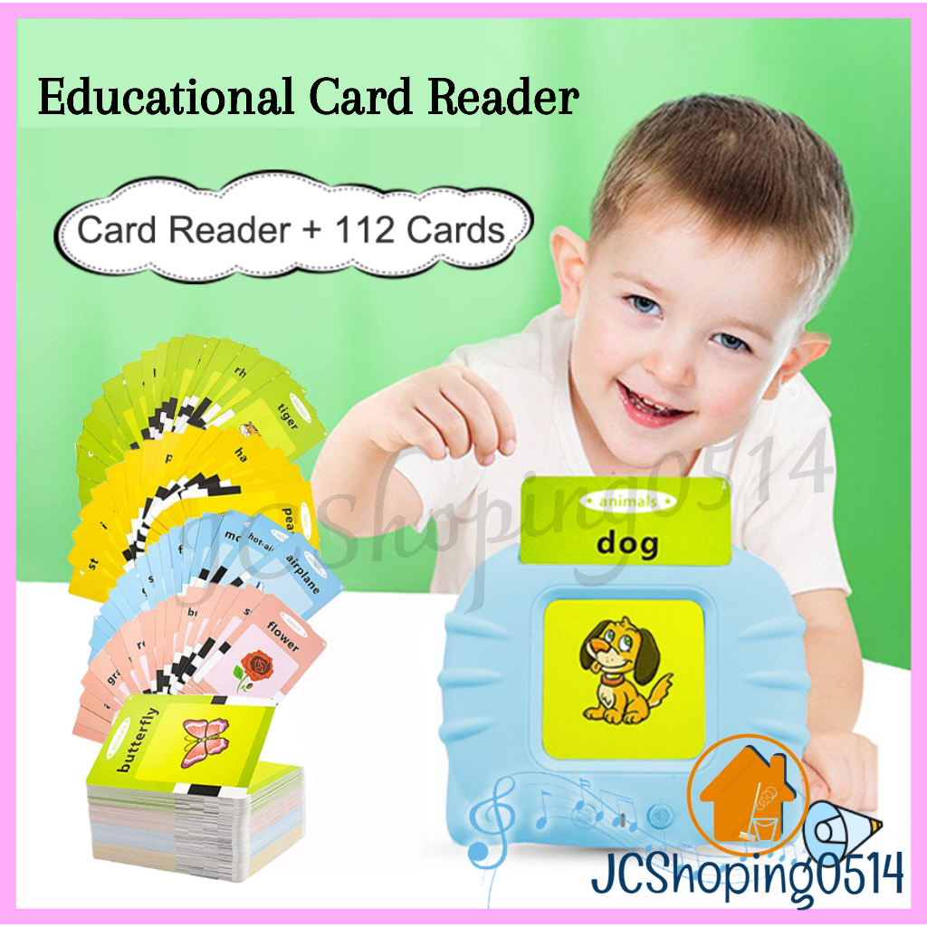 SHHM Talking Flash Cards Learning English Machine Educational for Kids ...