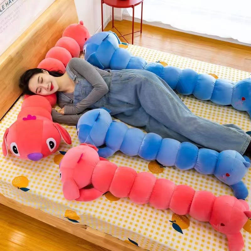 GOODDEALSPH Stitch Angel Worm Style Bolster Mallow Super Soft Giant