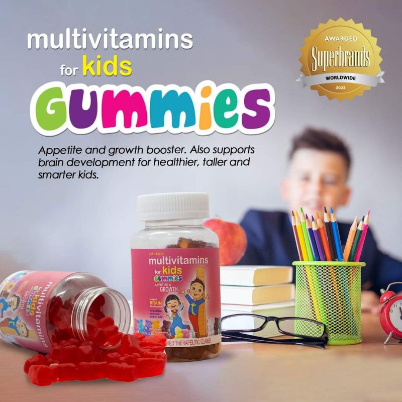 VITAKIDz MULTIVITAMINS GUMMIES FOR KIDS WITH DHA , GROWTH and APPETITE