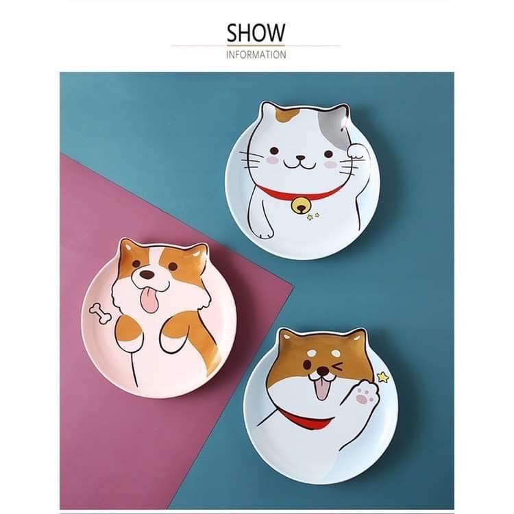 Popxstar  Green Ceramic Tableware Salad Bowl with Gold Edge Flower Shape Plate Chinaware Creative Dim Sum Dishes Steak Western Food Flavor