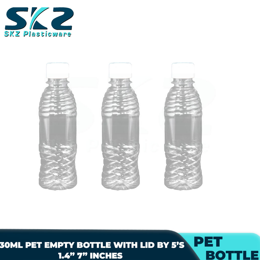 SKZ PET EMPTY BOTTLE WITH LID 250CC/330CC PACK BY 5'S Shopee Philippines